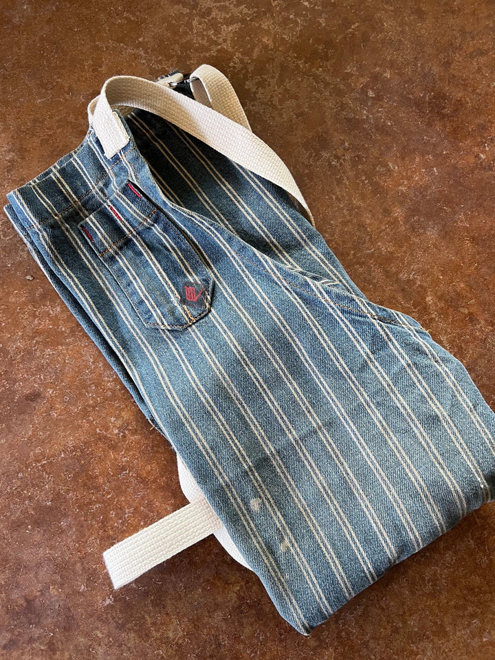OG Chef Apron - Indigo Double Striped - Valentich Goods