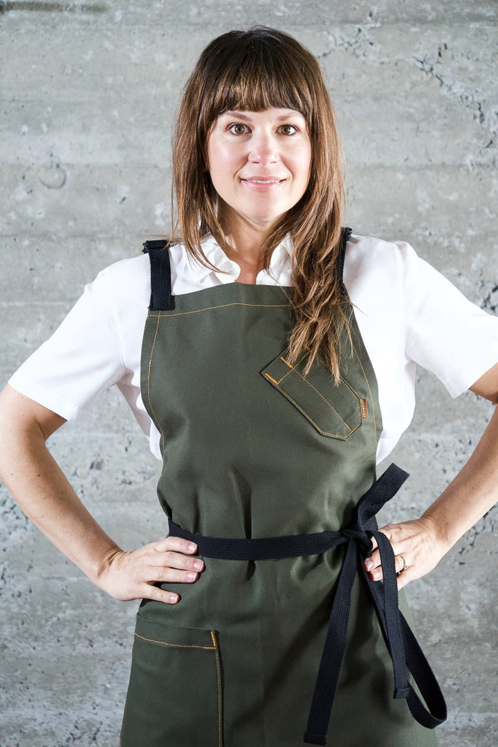 Olive Green Chef Apron - Valentich Goods