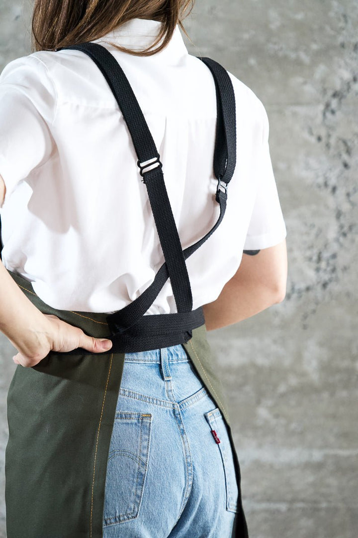 Olive Green Chef Apron - Valentich Goods