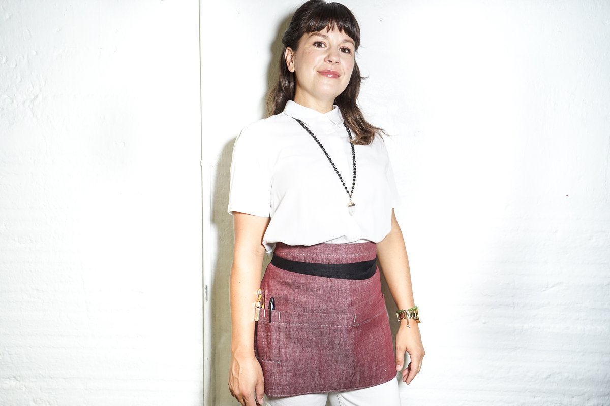 Shorty Server Apron - Burgundy - Valentich Goods