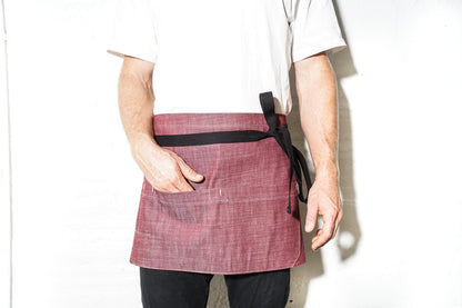Shorty Server Apron - Burgundy - Valentich Goods