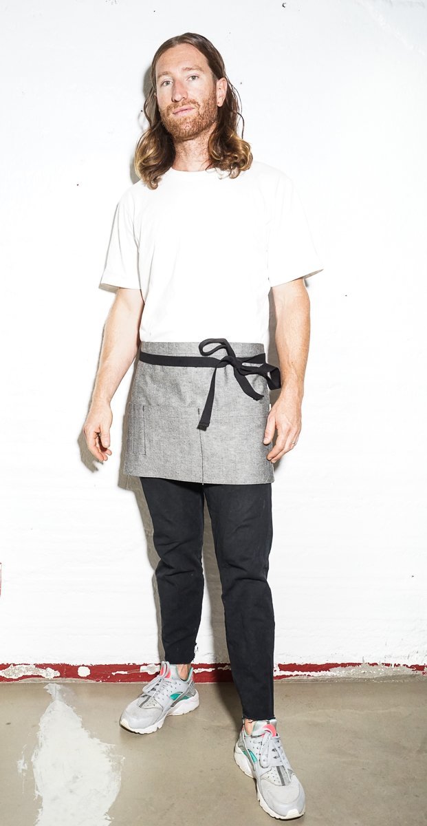 Shorty Server Apron - Slub Grey - Valentich Goods