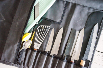 Waxed Canvas Knife Roll 