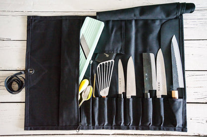 Waxed Canvas Knife Roll 